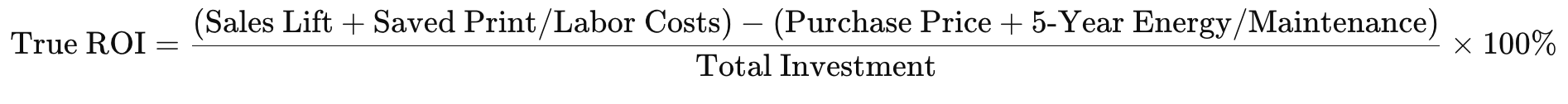 led display screen ROI calculation