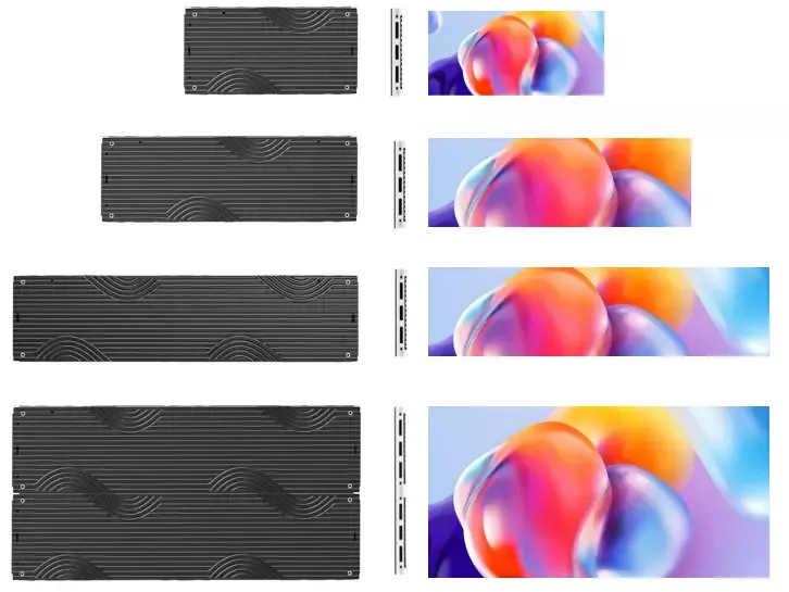 CABINET SIZEindoor fixed display CABINET 4 SIZES