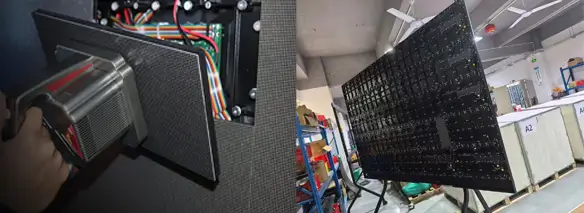 small pitch 320x160mm soft LED panel Magnetic Adsorption and Front Access