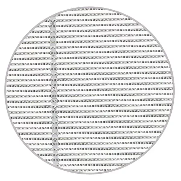 Round mesh-type outdoor transparent LED screen