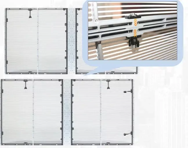 Outdoor Transparent LED Film Screen Quick Installation