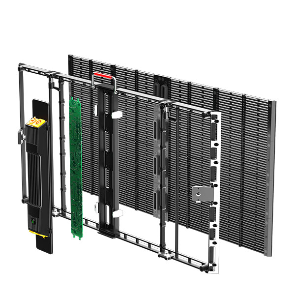 High-transparency Outdoor LED Display, energy-saving and easy maintenance for outdoor commercial building installations