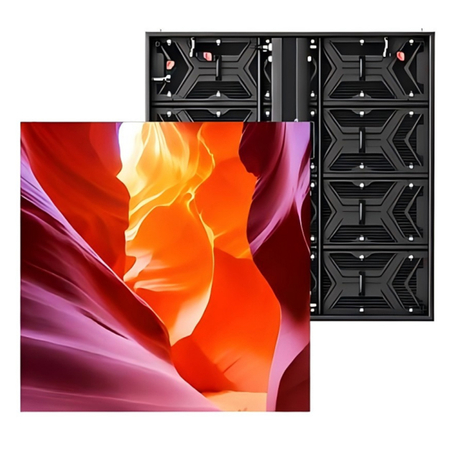 Front-service outdoor LED display cabinet