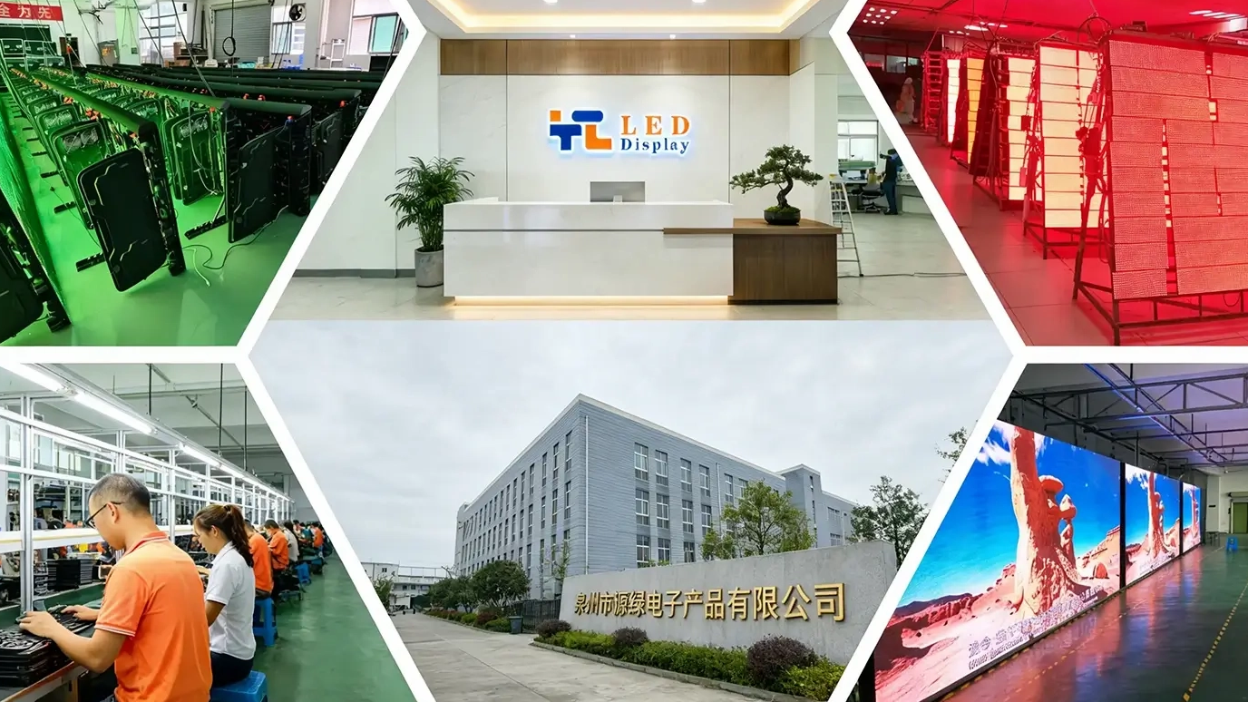 LED display manufacturer factory production line and office showcase