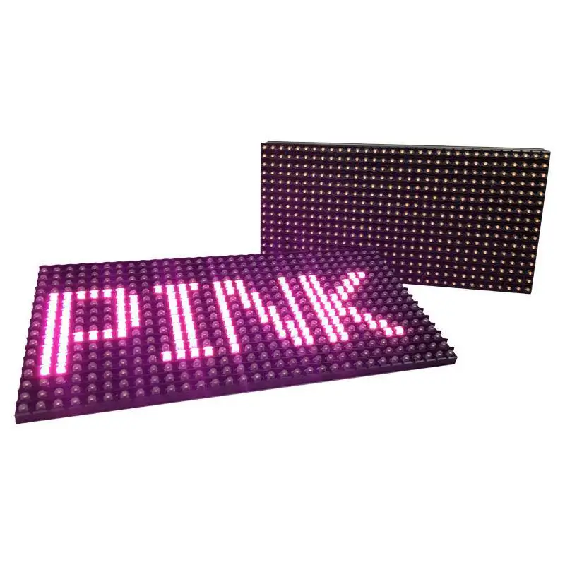 P10 single pink DIP LED screen module 320x160mm high brightness illuminated PINK text.webp