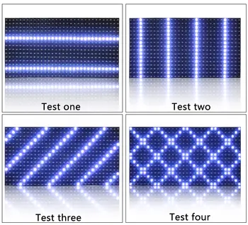 P10 single color LED display module aging and lighting pattern test.webp