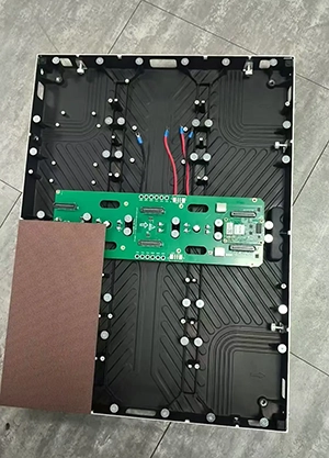 -Indoor small pitch LED screen front maintenance module with receiving card and magnetic LED panel structure.webp